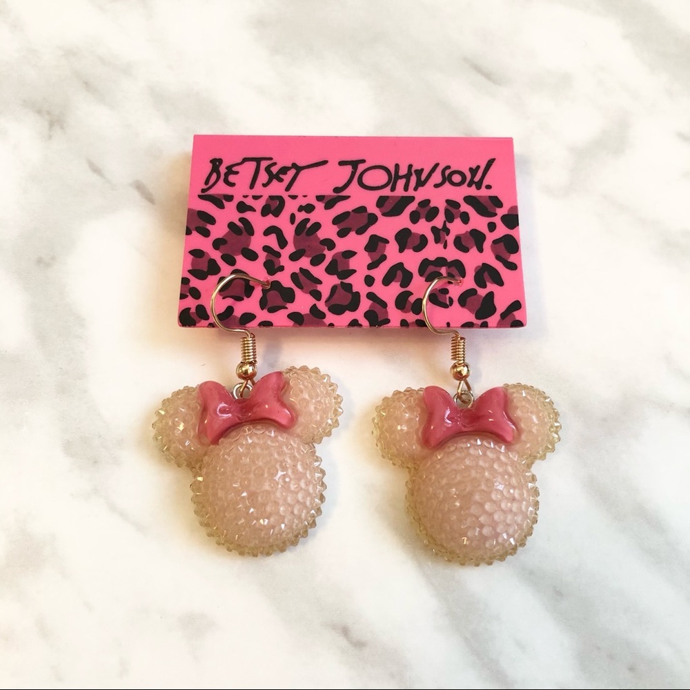 🎉 New Betsey Johnson Minnie Mouse Earrings